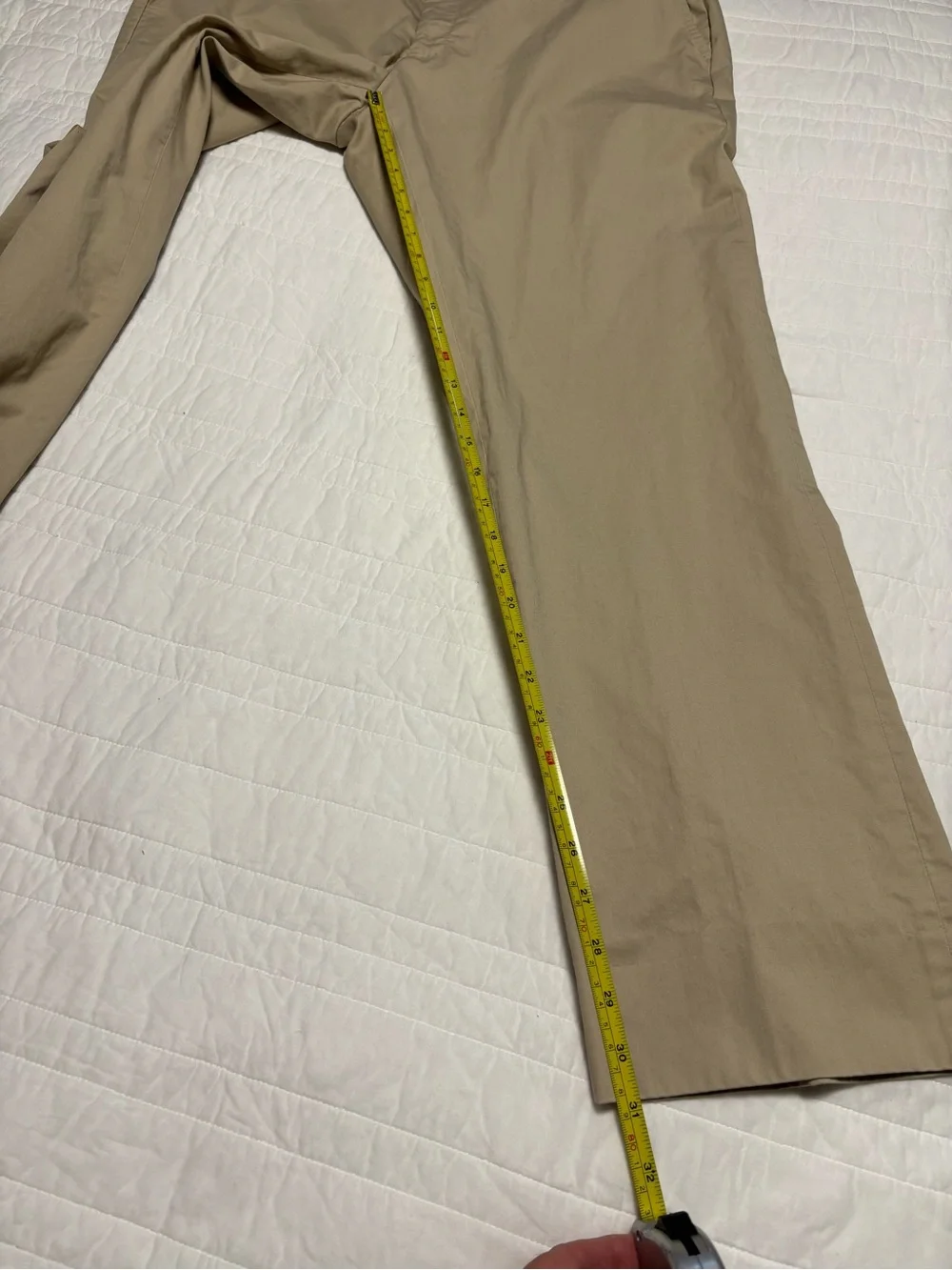Henry Sage The Ultimate Khaki Pima Cotton Pants Tan 40 x 31